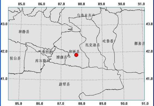 新疆和碩縣發(fā)生4.7級(jí)地震 烏魯木齊有震感