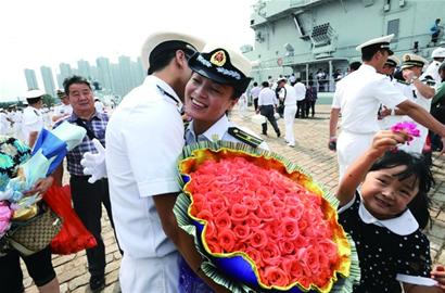 海軍第十一批護航編隊返回青島