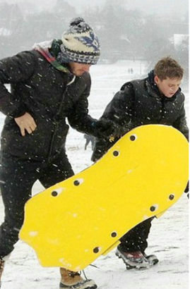 貝克漢姆帶孩子滑雪